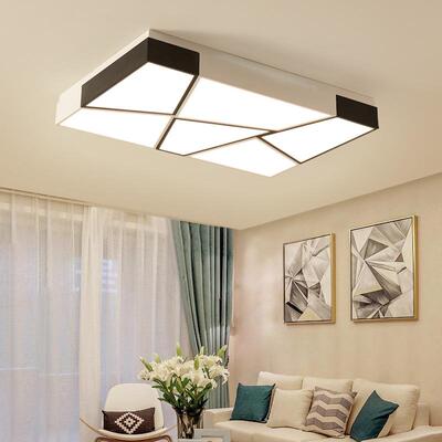 包邮简约代led卧吸顶灯长客厅灯方现形室灯家用温馨大980气调光灯