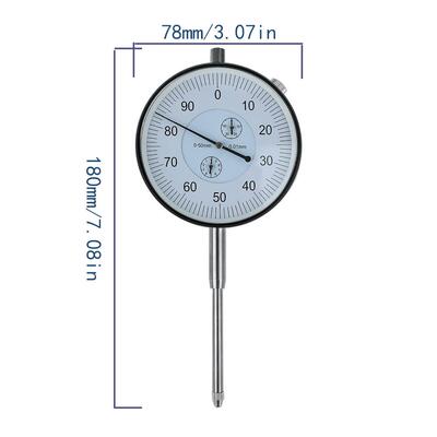 580工级指针式百分表0-50MM机械百分m表高精业表度指示0.01m