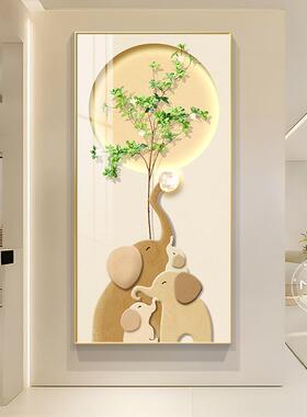 LE灯象玄关装饰画574奶油风大入正对门挂画客厅走廊D过户道墙壁画