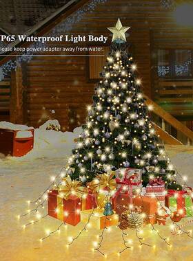 浪漫LE院新品25557带环圣诞庭装饰灯户外商店铺瀑布场树衣D挂树灯