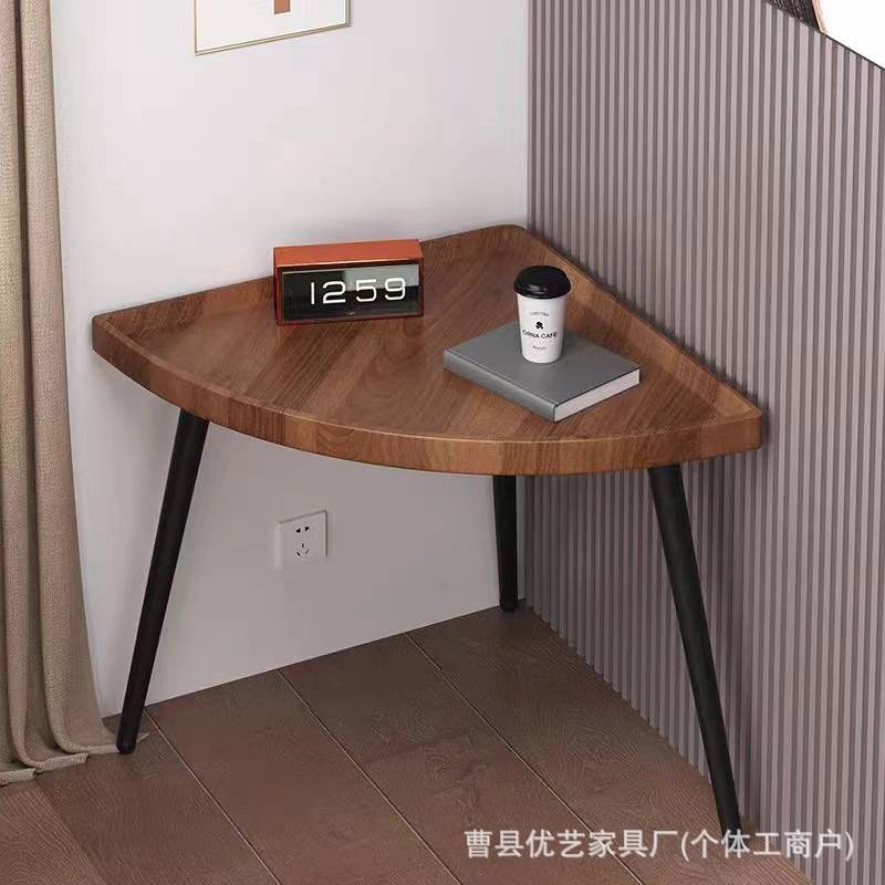 三角形茶几边桌小户型墙角转角桌客厅角几创意小茶几迷你置物架