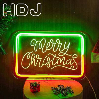 圣诞节霓虹灯Mery型Christm活as节日装饰灯MerryChr字母造灯户外