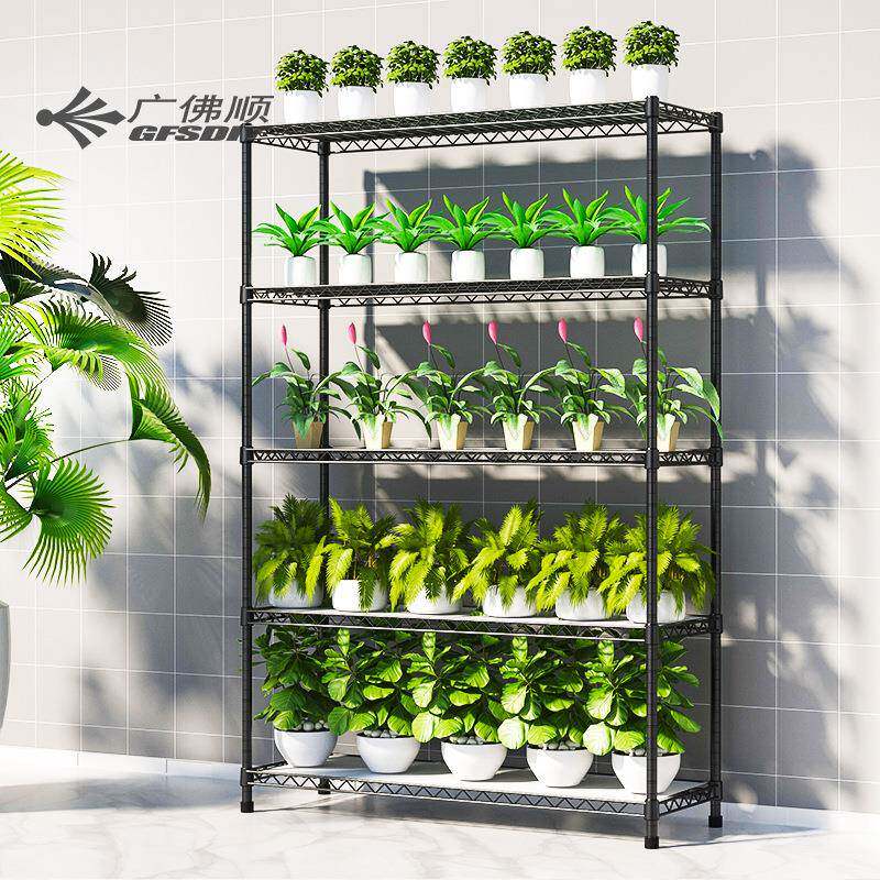 新款5层多肉架台阳绿植花盆栽置物MDH架落约地层架分层铁架子简盆