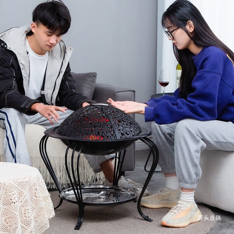 无烟炭火盆取暖烧烤架