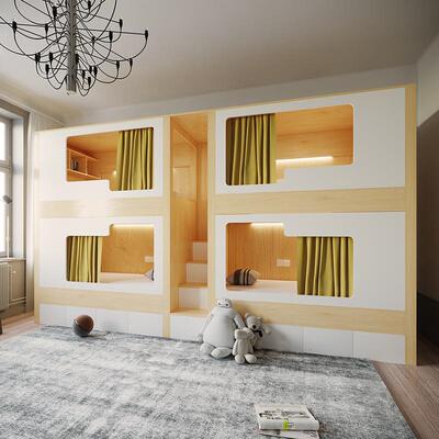 太空舱宿双层高低青宿舍床上下铺公电旅竞GYC-6875酒店宾馆板式寓