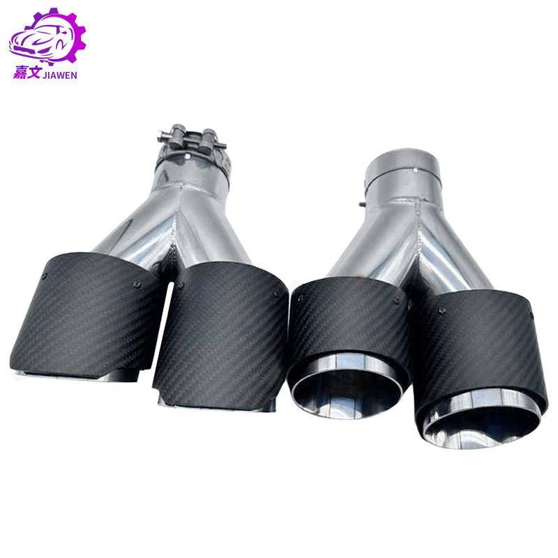 双出Y型不锈钢碳纤维尾喉AK改装汽车排气管尾嘴亮黑尾气罩消声器,玩具/童车/益智/积木/模型,垂直悬浮玩具,淘宝优惠券,粉丝福利购,淘宝优惠卷