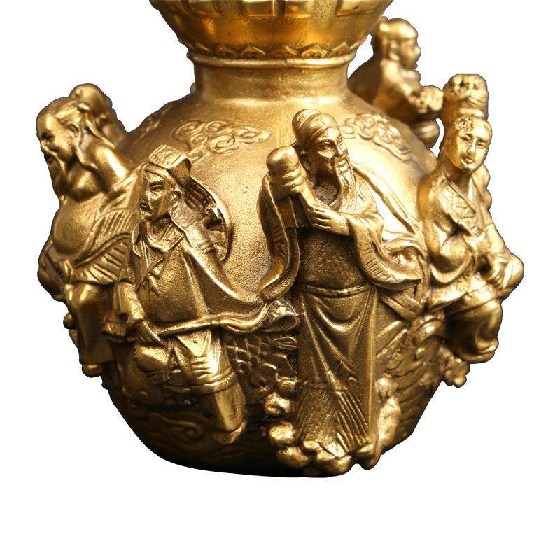 铜八仙葫芦葫芦摆件器铜家居OSX客铜厅工艺八品仙葫芦厂家直供