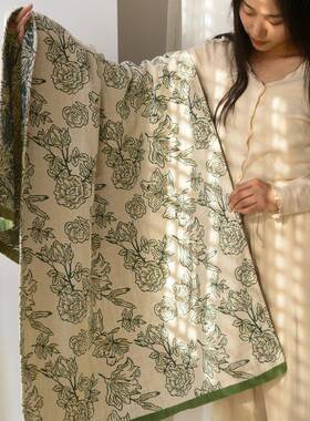 1E春日JZC绿女调浴巾小清新纯棉纱布家用加9大洗澡大K毛巾不掉毛