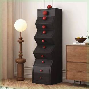 法式复古中古风实木五斗柜创意多功能不规则储物柜客厅靠墙收纳柜