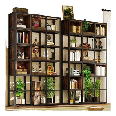 铁艺书架落地办公室厅断架多层隔断展示架架花架隔博古客置物5602