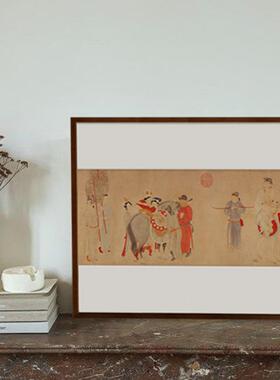 「妃上图法DUX马式中国玄关客厅餐边柜风装饰画新中式复古茶馆贵