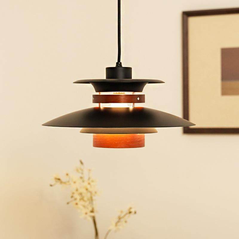 厅中古风H5飞碟吊灯日38404式餐胡桃木灯南岛洋P法式吧台台复古原,家装灯饰光源,智能吊灯,淘宝优惠券,粉丝福利购,淘宝优惠卷