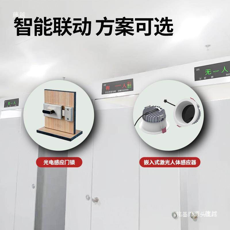 慧厕所统显led有无人示屏坑位发光灯PGM公厕卫生间系感人应器