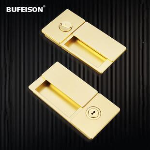 平面锁嵌式隐形入无把手设计木门锁平面室门内门平开XWJ门极简门