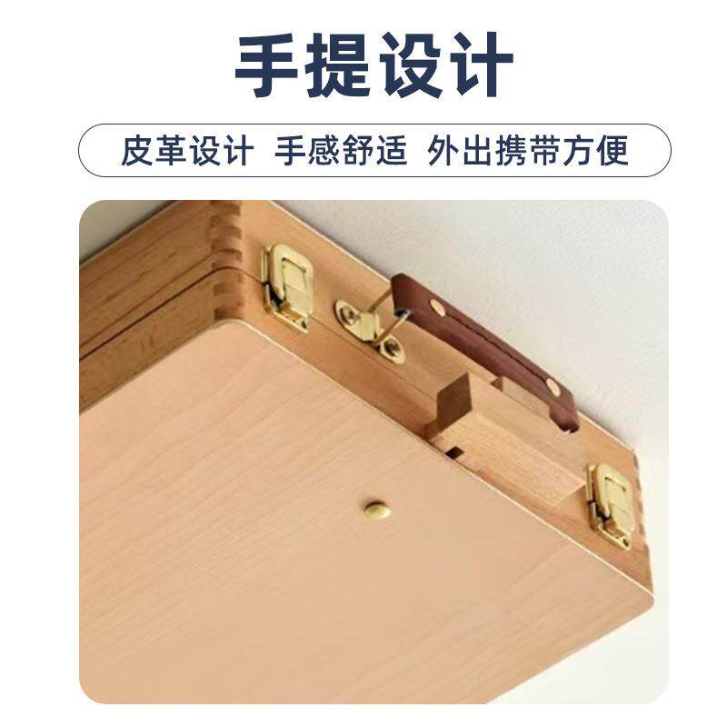 木热销款学生艺术画箱绘新246画桌面画木质油画箱木质箱手提画箱