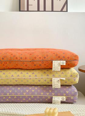 层长纱枕护颈枕XWW头枕双头芯一对不塌陷48x74cm头南通枕头