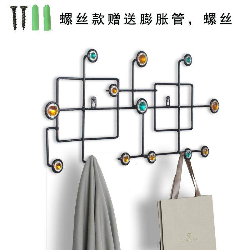 免门打衣挂架创意卧挂钩无痕后玄关入户挂衣钩QEwZ6xW5收纳钉孔子