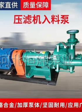 ZJE压滤机沙入料泵SA洗场专用矿用卧YSRW式渣浆泵尾矿抽沙尾沙泵