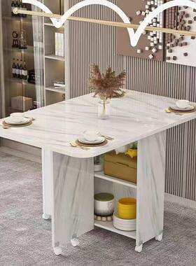 折小叠简餐桌家用户型可易长方形多功能移XAH动出租房吃饭小桌子