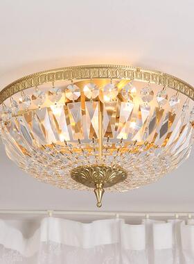 北美古OSA典全铜灯美晶乡村吸顶水灯法式轻奢复室古卧阳台过道式