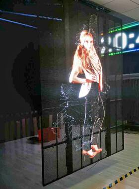 P3.91LED透明屏室内视频广告显示屏展会商超玻璃橱窗冰屏