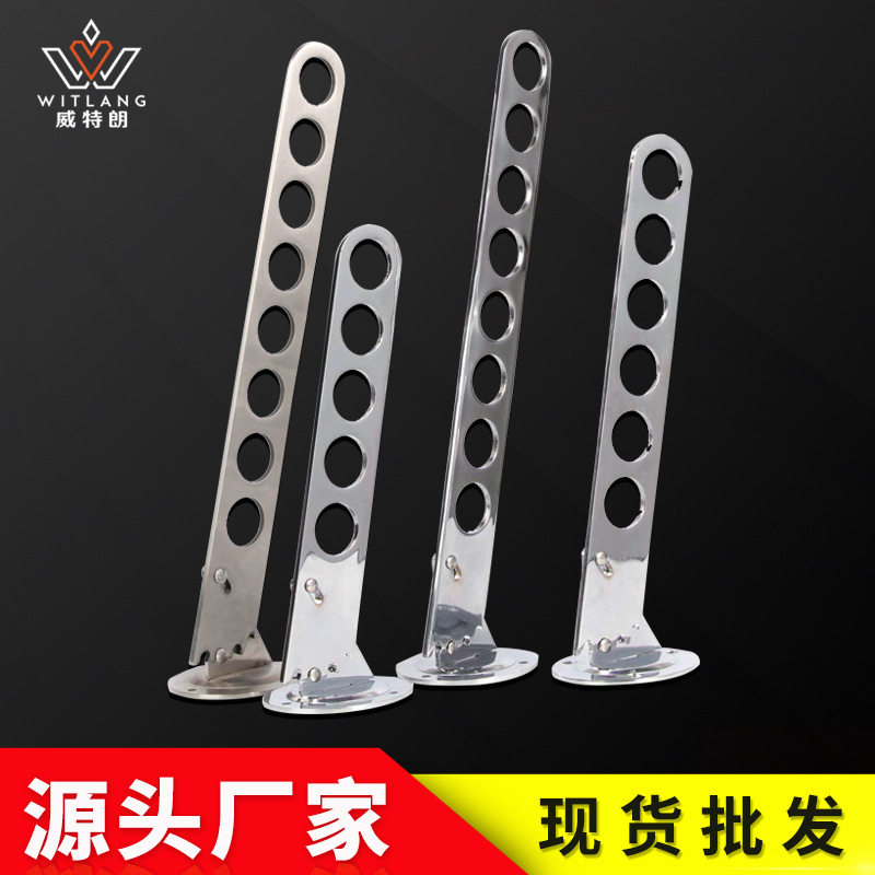 衣柜壁装伸缩折叠加厚挂衣杆