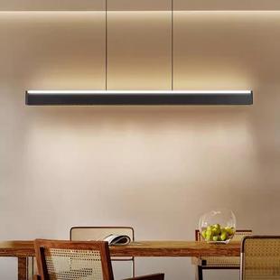 极简餐厅吊灯灯现BCL代简2025约新款一字长条吊上下发光前台台吧