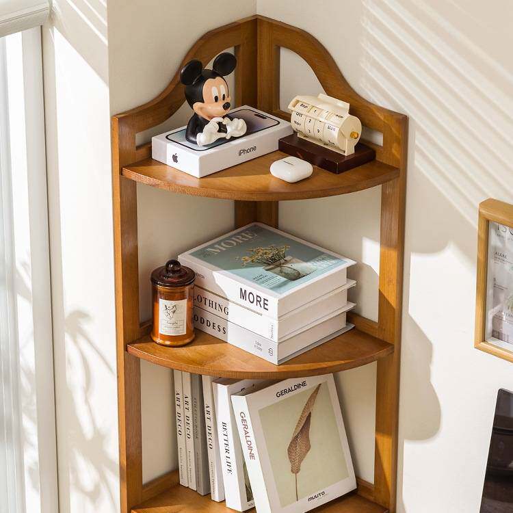 桌面书架转角置物架办公桌书桌角柜桌上小书柜卧室床头墙角收纳r&