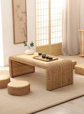 SGV藤编榻榻米茶窗几阳台桌茶桌简约飘日式矮桌炕几家桌用地组合