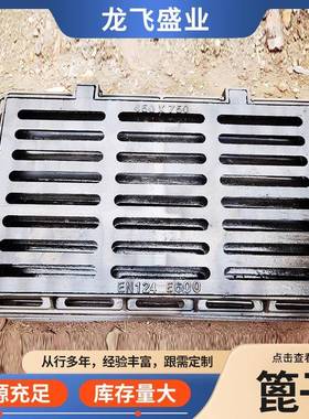球铸铁10407雨水篦45墨0*50子套篦平篦偏沟式篦子盖7板排水沟沟盖