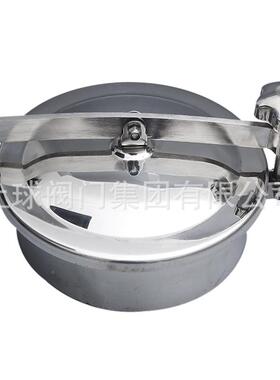 VAW034不锈钢常压上人孔盖卫级快开人孔门酒罐焊接圆形翻边生手孔