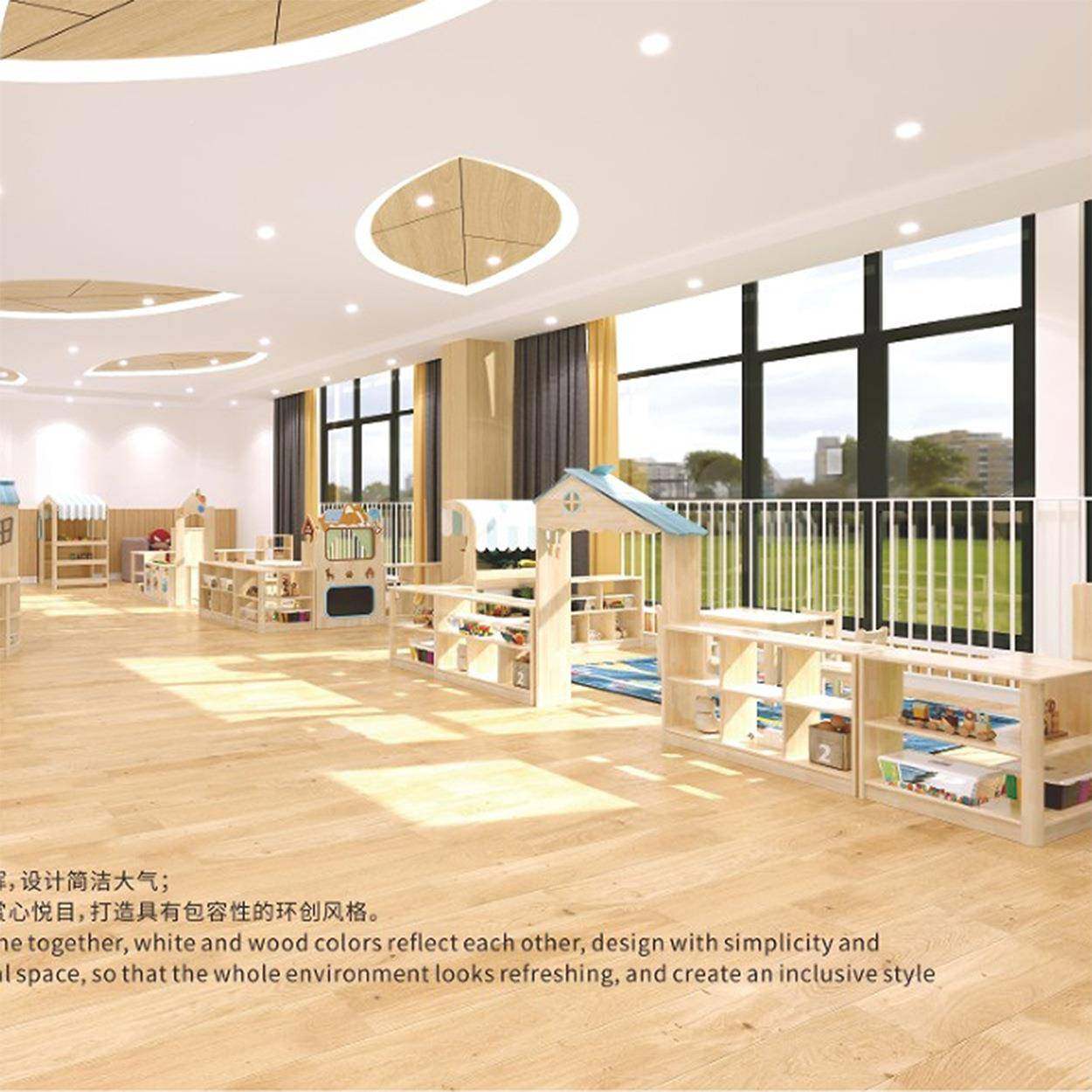 儿园优合TDQ质实木区幼角柜组儿具童角色扮演贩卖台玩柜收纳储物