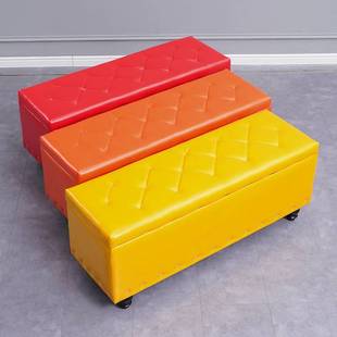 试衣间凳子收纳凳加高储物凳实木可坐卧室放衣服凳床边加宽长条凳