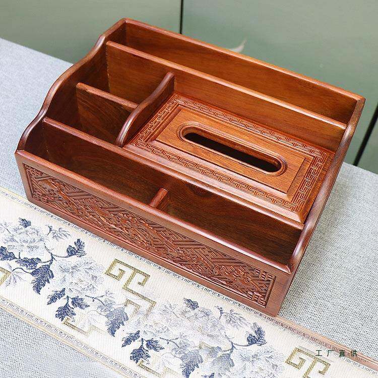 实木纸巾客厅抽纸盒面花梨木创意收纳盒厅客838桌茶盒几纸巾盒