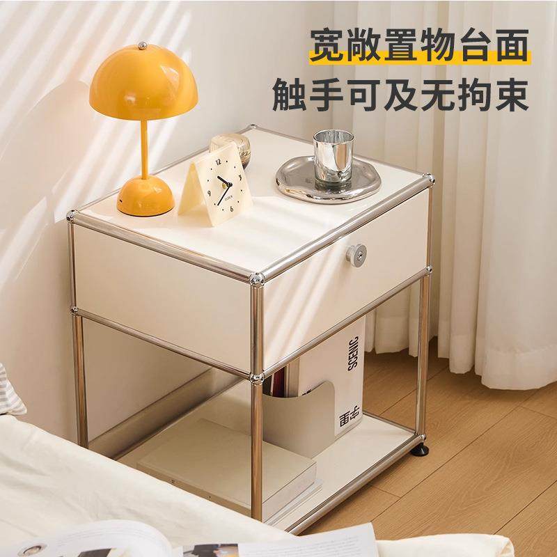 中床柜卧室沙发边柜轻奢古抽屉床头柜USM组合储物客头厅斗柜收纳
