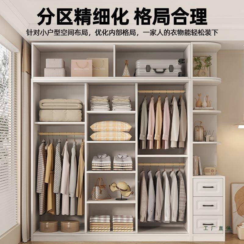 衣柜家新用卧室小户式型柜子出租房门用新985款2025款推拉欧衣橱