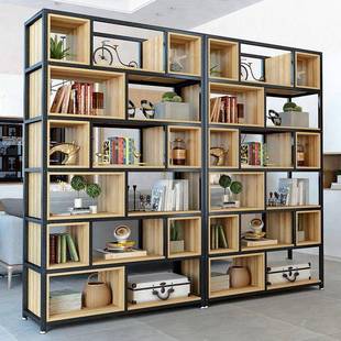 铁书架落艺地工业风高隔断置物架FAS客厅办公室墙屏风组合铁艺物