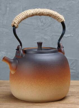 复AL-25666古陶瓷烧水壶煮茶器明火陶泡壶大茶电陶炉大提梁茶壶家
