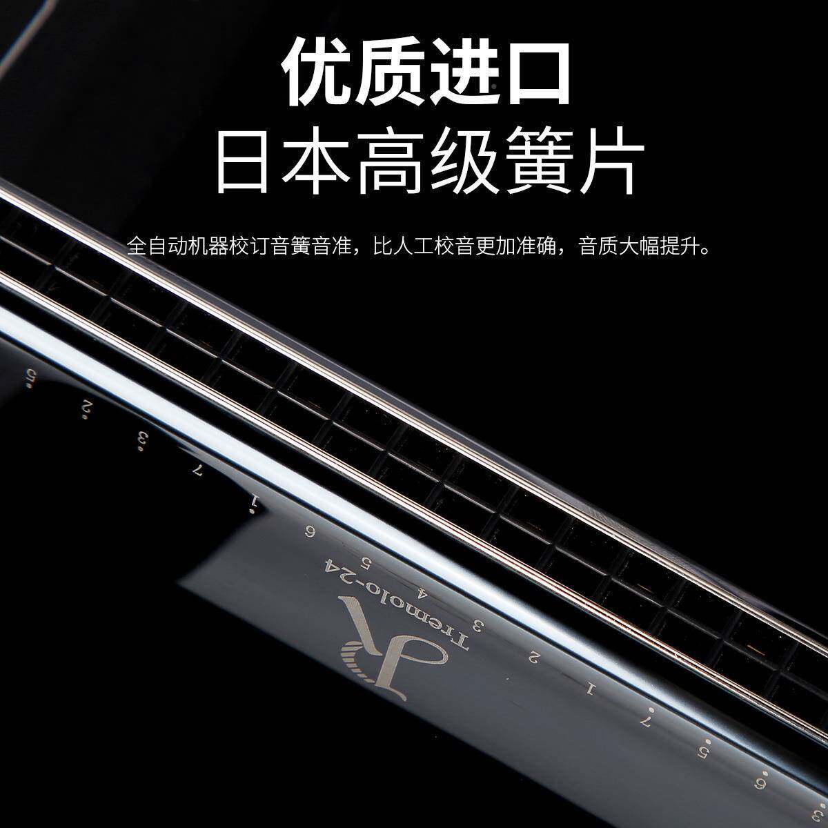 嘉德瑞24孔音CTSM调口琴进磷青铜口音簧不锈钢镜面儿童成人复口琴