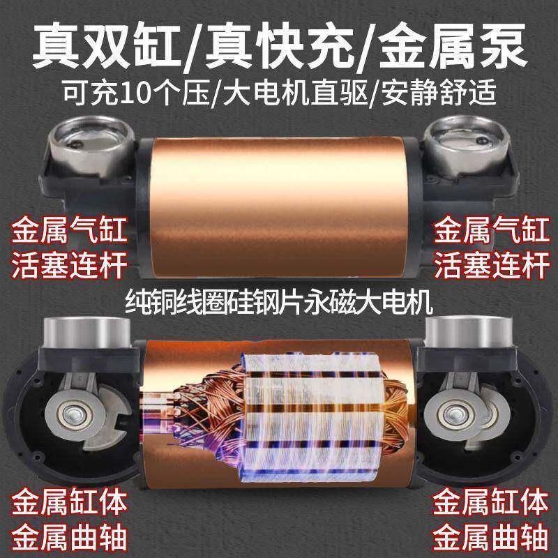 金宜佰车载充气泵缸大功双率3TPI0W5汽车用12v家用220v用轮胎两打