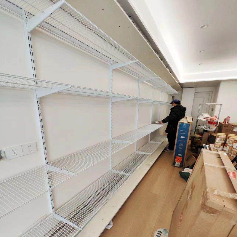 制定置挂式物架金属柜挂墙衣柜零甲醛衣储壁藏室置物架八百库2543