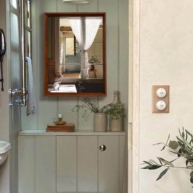 F98JJ97S式田园饰镜面装饰画外镜子摆件窗画装镜空间延伸客厅卧室