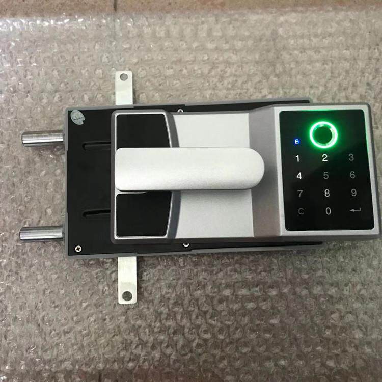 双指纹密锁电子码密码柜锁文GIO件柜指锁语档案柜锁指纹音纹柜锁