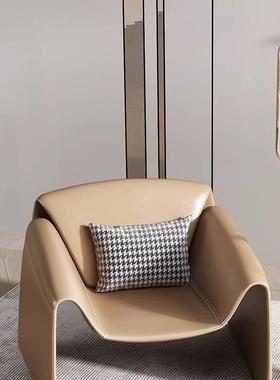 网客红人极简螃蟹椅休闲沙发单厅异形创意小M字老虎椅懒人933户型