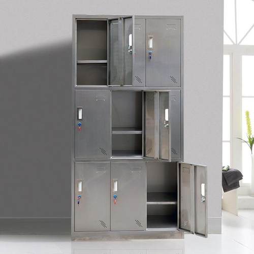 不门锈钢九更衣柜宿舍MT-055S储防物柜不锈钢水防尘柜无尘车间员