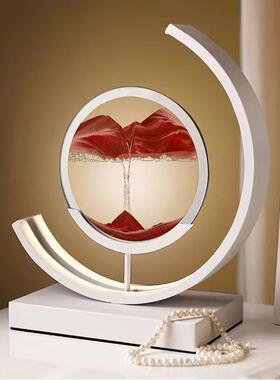 沙漏摆件山水摆办沙画工艺品创意公室玻璃件家居流HZF-LS01装饰送