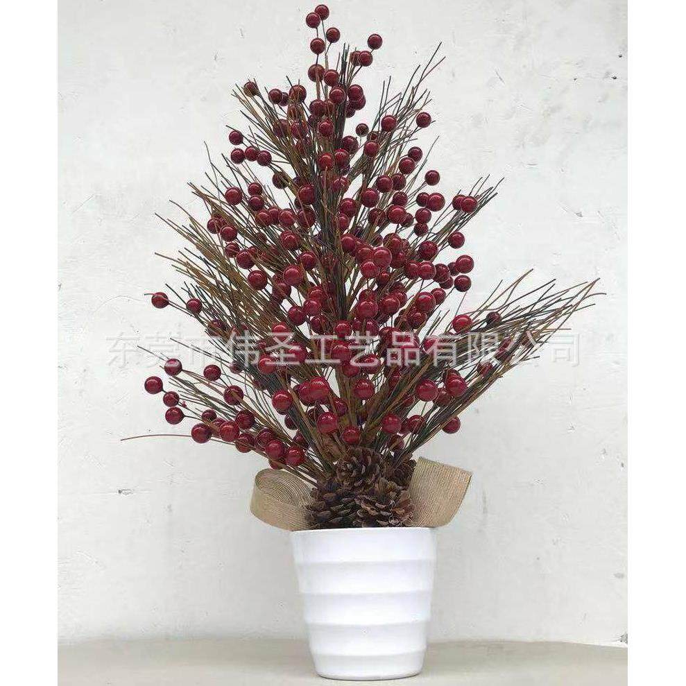 红色果子樱桃果子 浆果圣诞树装饰品diy装饰配件