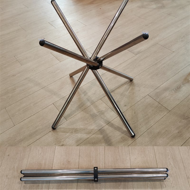 不锈钢折叠架简易桌架展会桌脚便携桌腿展示展览接待桌洽谈桌支柱