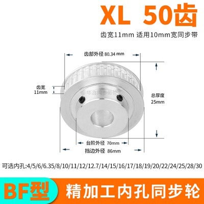 同步轮XL50齿宽11内孔6/8/10/12/14/15/16/18/19同步带轮套装定做