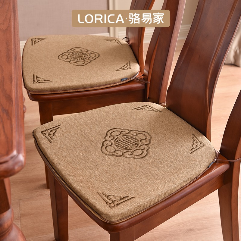 骆易家马蹄形餐椅坐垫中式实木垫子家用红木餐桌椅子座垫定制